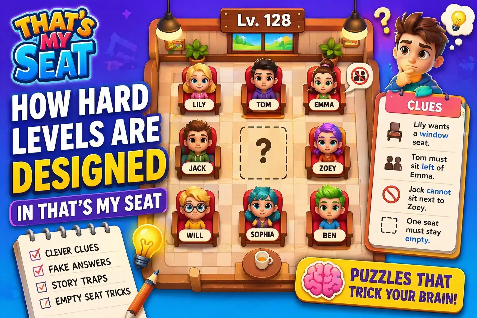 How Hard Levels Are Designed in That's My Seat